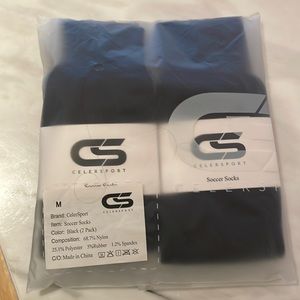 CelerSport soccer socks. Men’s medium. 2 pack. Brand new in bag!